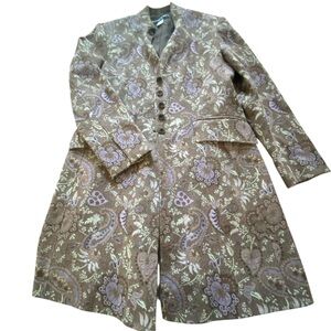 Tapestry  and velvet long blazer size 10